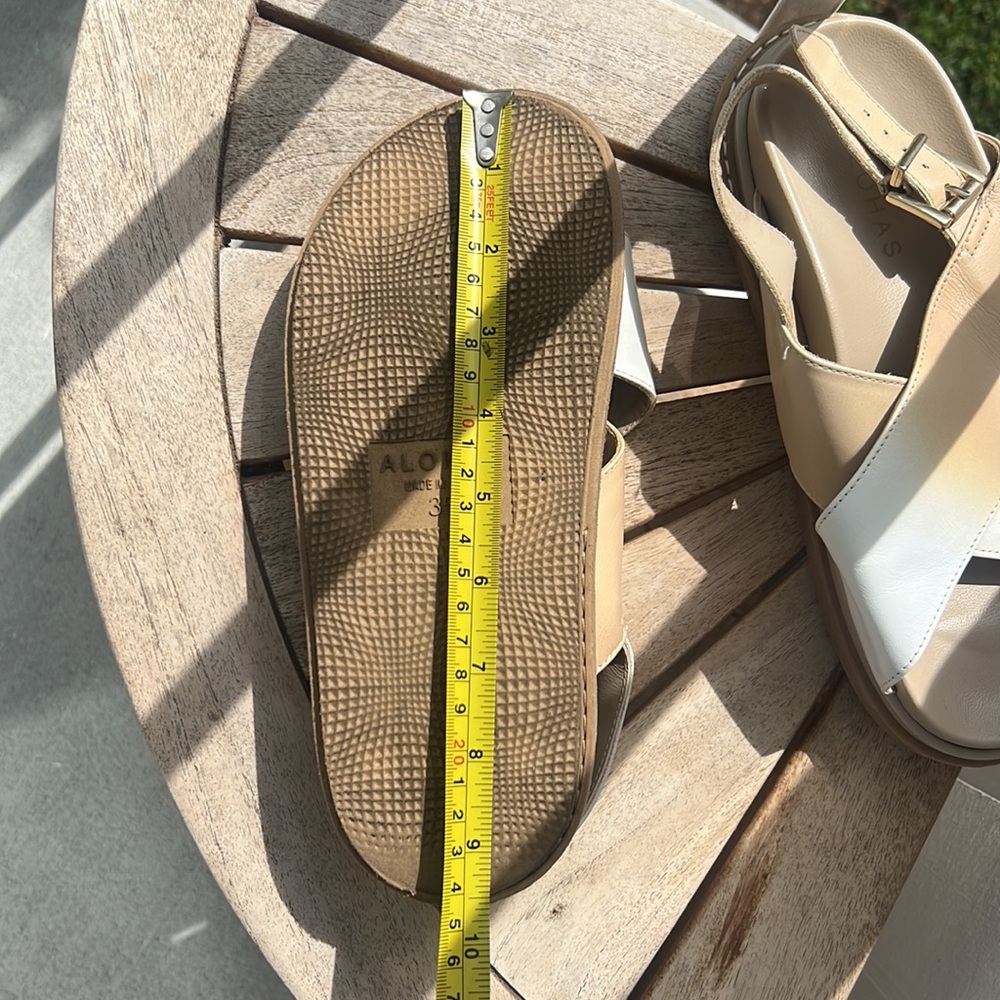 ALOHAS Marshmallow Bicolor Stone Beige Sandal Size W 5 - Picture 12 of 13